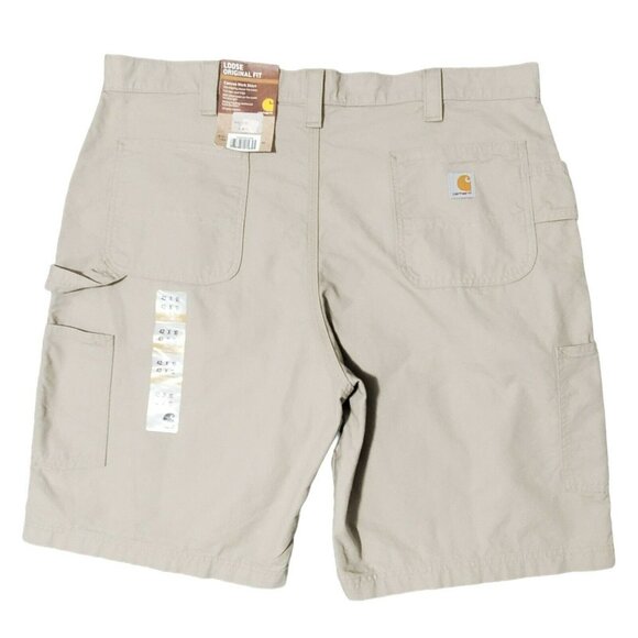 NWT Carhartt Carpenter Shorts Work Utility B147 Tan Canvas Original Fit 42 x 10 - Picture 3 of 9